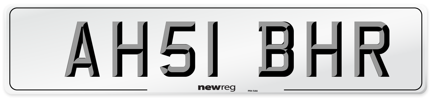 AH51 BHR Number Plate from New Reg